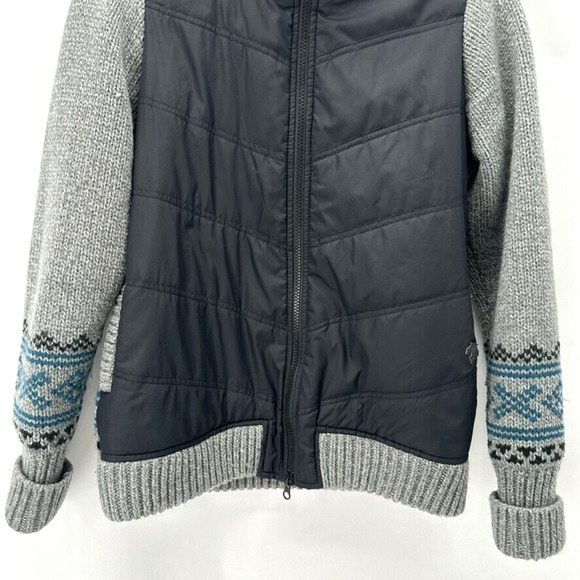 Descente Fair Isle Knit Jacket Insulated Womens XS Winter Active Outdoor Preppy - Picture 3 of 9